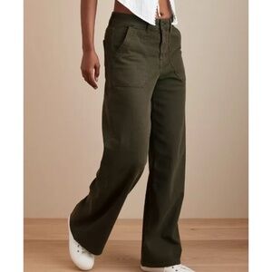 NEW AE Dreamy Drape Stretch Super High-Waisted Baggy Wide-Leg Pant